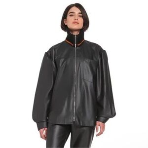 Wolford Black Leather Streetstyle Jacket